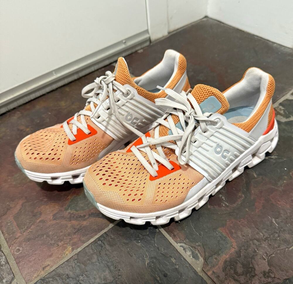 On Cloud Cloudswift Women’s W7 38 Copper Frost Mesh Athletic Sneakers Orange Run